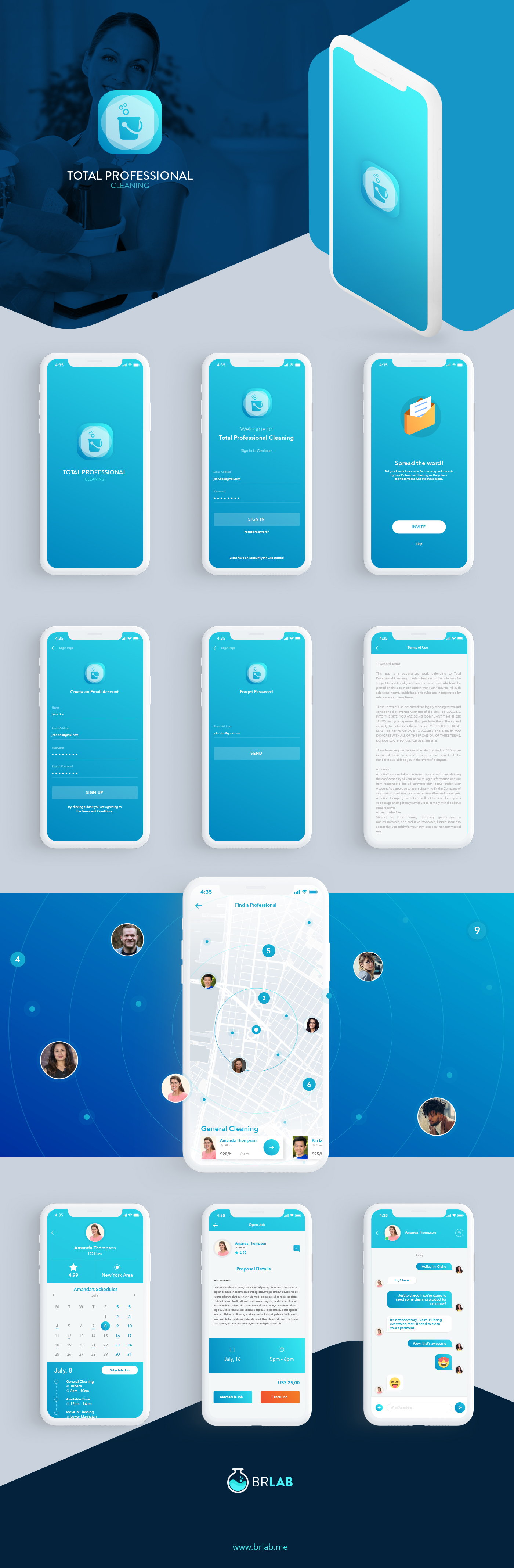 Total Professional Cleaning - Cleaning Services App